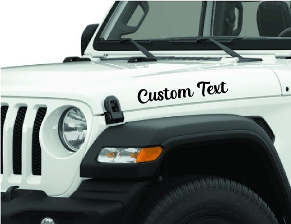 Oversized Script Hood Decal: Personalized Car Hood Name