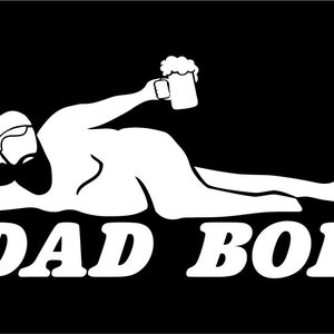 Dad Bod Sticker Silhouette Decal Design Funny Car Decals, Funny Car Stickers, Funny Truck Decals, Funny Bumper Stickers, Drinking Team Gift