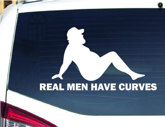 Dad Bod Custom Vinyl Decal Real Men Have Curves Trucker Sticker, Funny Car Custom Stickers, Dad Bod Custom Car Vinyl Decals