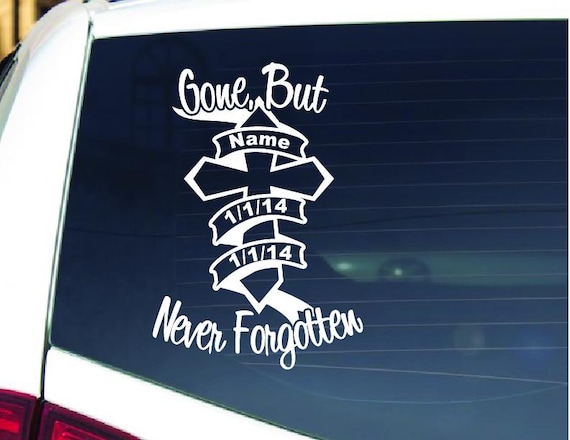 Custom Memorial Car Decal, In Memory Gift