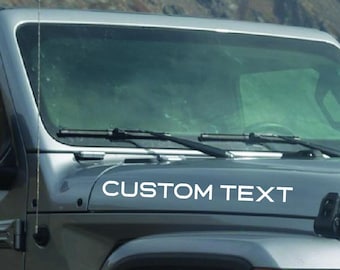 Custom  Hood Decal: Personalized Name Text