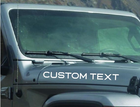 Custom Hood Decals,  Personalized Windshield Vinyl Decal Sticker, Create Your Own Customized Hood Stickers