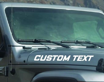 Custom Name Banner Hood Decal - Personalized Weatherproof Vinyl Text Sticker