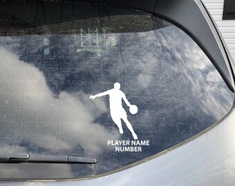 Personalized Basketball Vinyl Decal – Custom Player Car Sticker