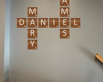 Vinyl Scrabble Decals: Damage-Free Peel and Stick Letters for Home DIY