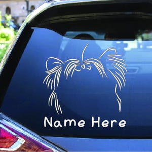 Custom Dog Ear Decal, Personalized Dog Vinyl Sticker, Create Your Own Dog Name Car Custom Vinyl Stickers