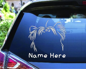 Dog Ear Outline Decal: Custom Vinyl Pet Sticker