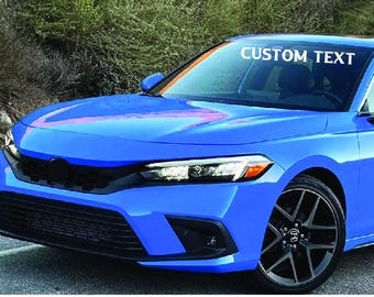 Windshield Outline Decal: Custom Text Border Vinyl