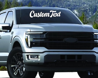 Custom Shop Windshield Decal: Business Car Banner