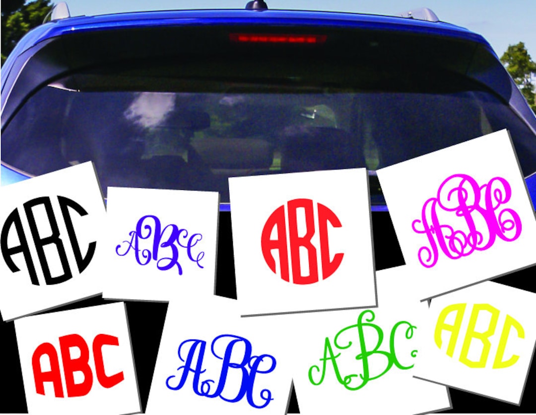 Personalized Monogram Vinyl Decal Stickers - Etsy