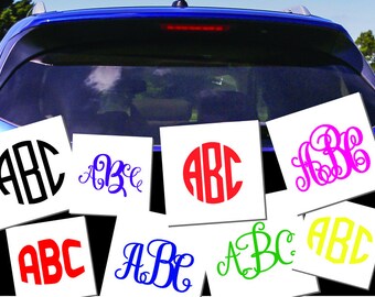 Personalized Monogram Vinyl Decal Stickers