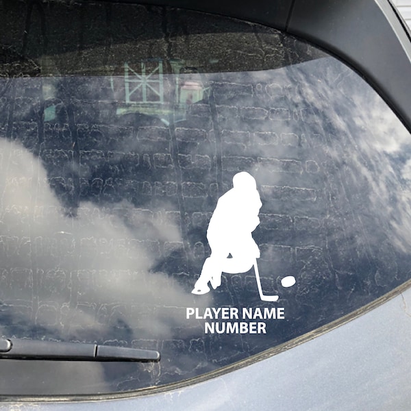 Hockey Player Decal,Personalized Hockey Player, Hockey Decal, Hockey Name Decal, Custom Hockey Decal,Decals for Walls, Car Decal,Truck Decal