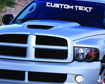 Personalized Windshield Decal: Custom Vinyl