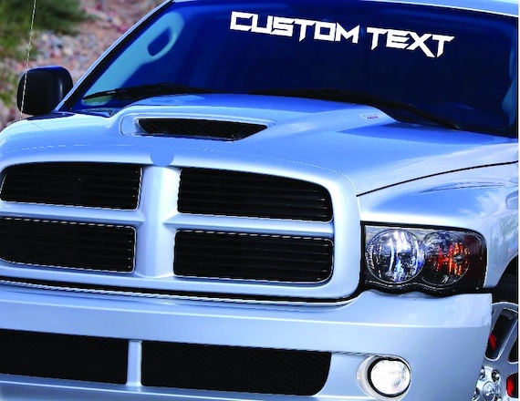 Custom Vinyl Windshield Decal, Personalized Vinyl Lettering Sticker, Create Your Own Stickers with Unique Text