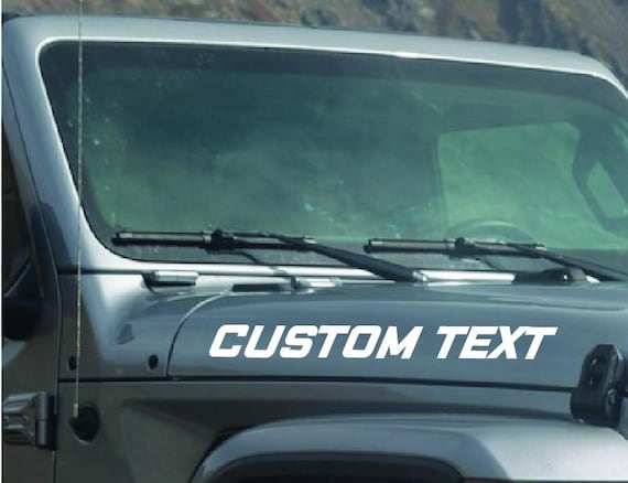 Custom Hood Vinyl Decals,  Personalized Hood Name Custom Text Sticker, Name Vinyl Decal Stickers