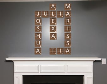 Matte Vinyl Scrabble Decals: Custom 4-Inch Individual Wall Letter Tiles