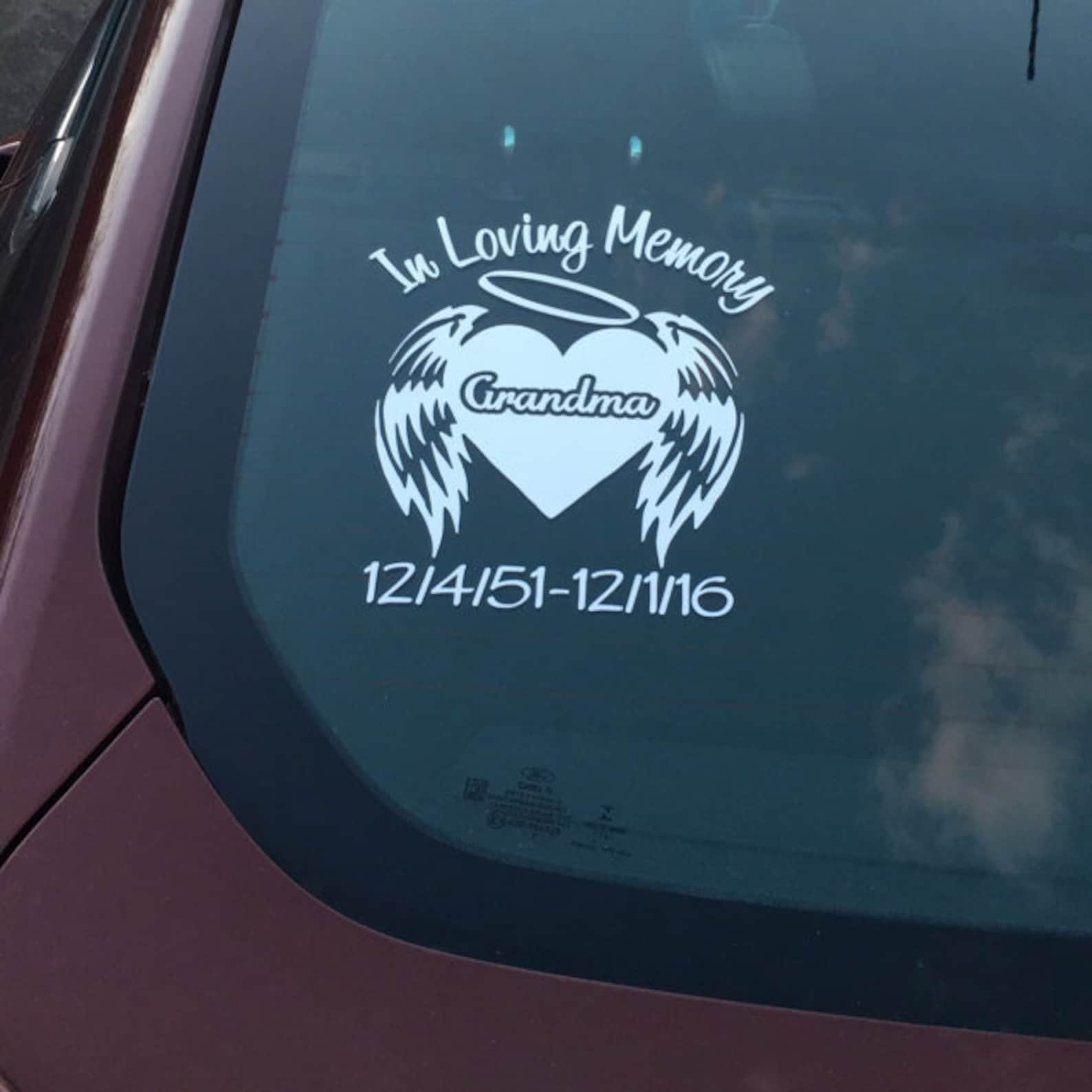 In Memory Decals Car Decal In Memory of Car Decal In Loving Etsy