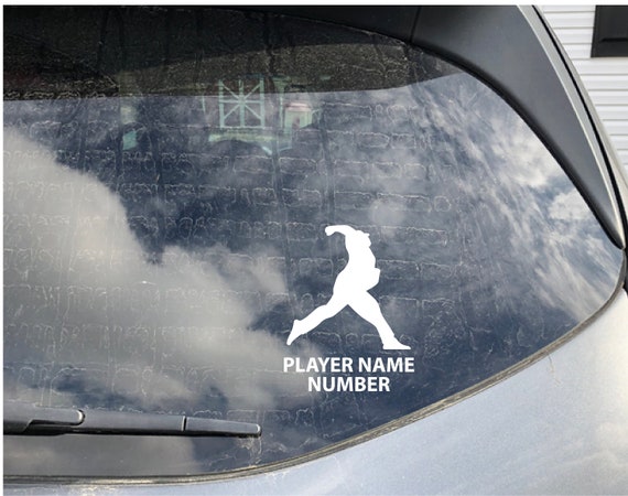 Baseball Pitcher Player Decal,Personalized Baseball Player,Baseball Decal,Baseball Player Decal,Custom Decal,Baseball, Car Decal,Truck Decal