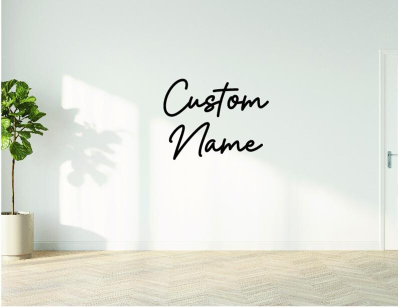 Custom Name Decals, Personalized Vinyl Text Stickers, Custom Sticker