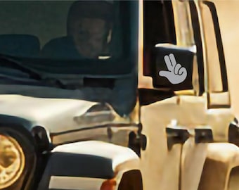 Wave Hand Greeting Decal – Car Accessory for Enthusiasts & Travelers