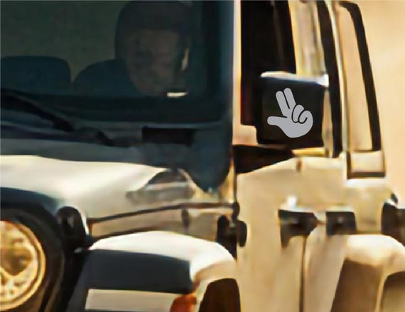 Peace Sign Wave Decal – Fun Vehicle Sticker for Camping & Hiking Fans