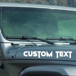 Custom Hood Lettering Custom Hood Vinyl Decals, Personalized Hood Name Custom Text Vinyl ...