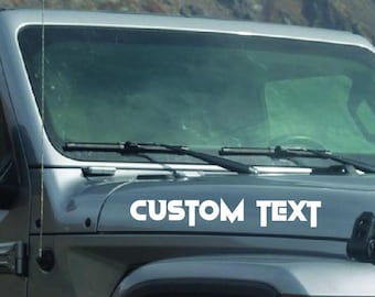 Personalized Name Hood Decal Custom Text Car Sticker Vinyl Auto Graphics Lettering