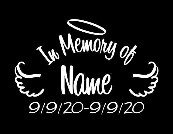 Memory Decals,Memory Gifts,In Memory of Decal,In Memory of Dad,In Memory of Mom,In Loving Memory,In Memory Decals,In Loving Memory Car Decal