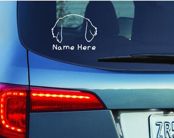 Custom Pet Ear Decal: Breed Vinyl Car Sticker