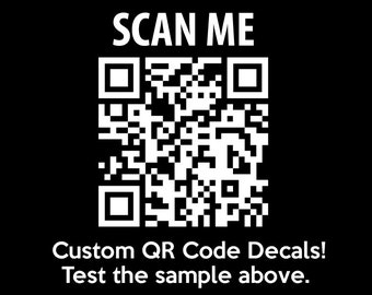 Custom QR Code Vinyl Decal, Personalized Business Car Sticker