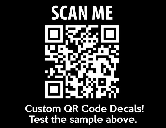 Custom QR Code Vinyl Decal, Personalized QR Code Custom Vinyl Lerttering Decal, Custom Car Decal Stickers, Business Vinyl Lettering Decal