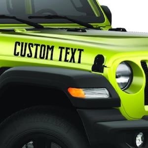 Hood Decals with Custom Name, Personalized Hood Vinyl Sticker, Make Your Own Hood Text Vinyl Lettering Stickers