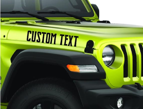 Hood Decals with Custom Name, Personalized Hood Vinyl Sticker, Make Your Own Hood Text Vinyl Lettering Stickers