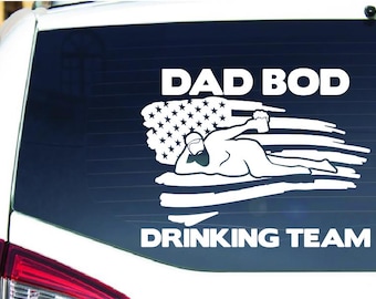 Dad Bod Club Sticker: Man Car or Laptop Sticker Gift