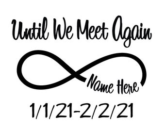 Sympathy Gift Infinity Decal: In Memory Of Vinyl Car Sticker Custom Memorial