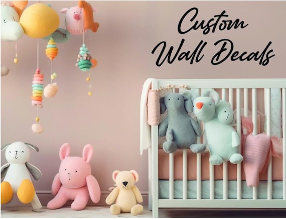 Custom Name Wall Decal, Name Stickers for Baby Nursery, Personalized Wall Decor, Customized Name Wall Sign, Peel and Stick Wall Art
