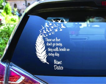 Personalized Memorial Car Decal, In Loving Memory Gift
