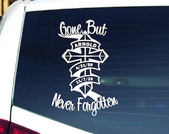 Custom Memorial Car Decal, In Memory Gift