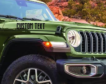 Modern Font Hood Decal: Custom Text for Car Personalization