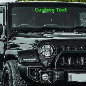 Windshield Banner Eyebrow Sunstrip Custom Vinyl Decal, Personalized Text Windshield Decal, Customize Your Own Custom Car Windwhield Decal