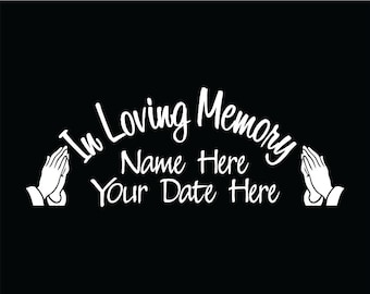 Custom In Loving Memory Car Decal, Memorial Sticker