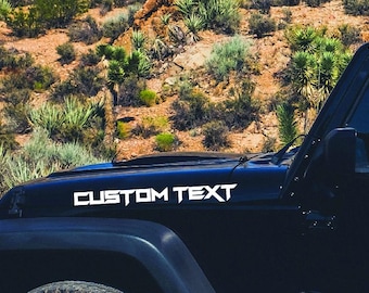 Custom  Name Hood Decal: Personalized Car Vinyl Sticker