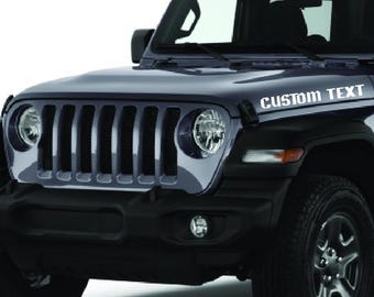 Retro Script Custom Hood Decal: Personalized Car Name Sticker Banner Vinyl Auto