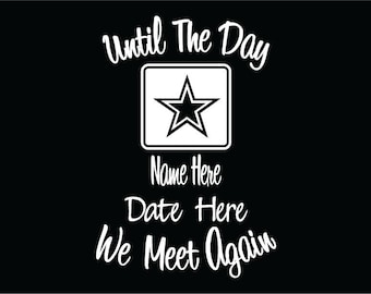 In Memory of Army Vinyl Decal, Memorial Car Sticker