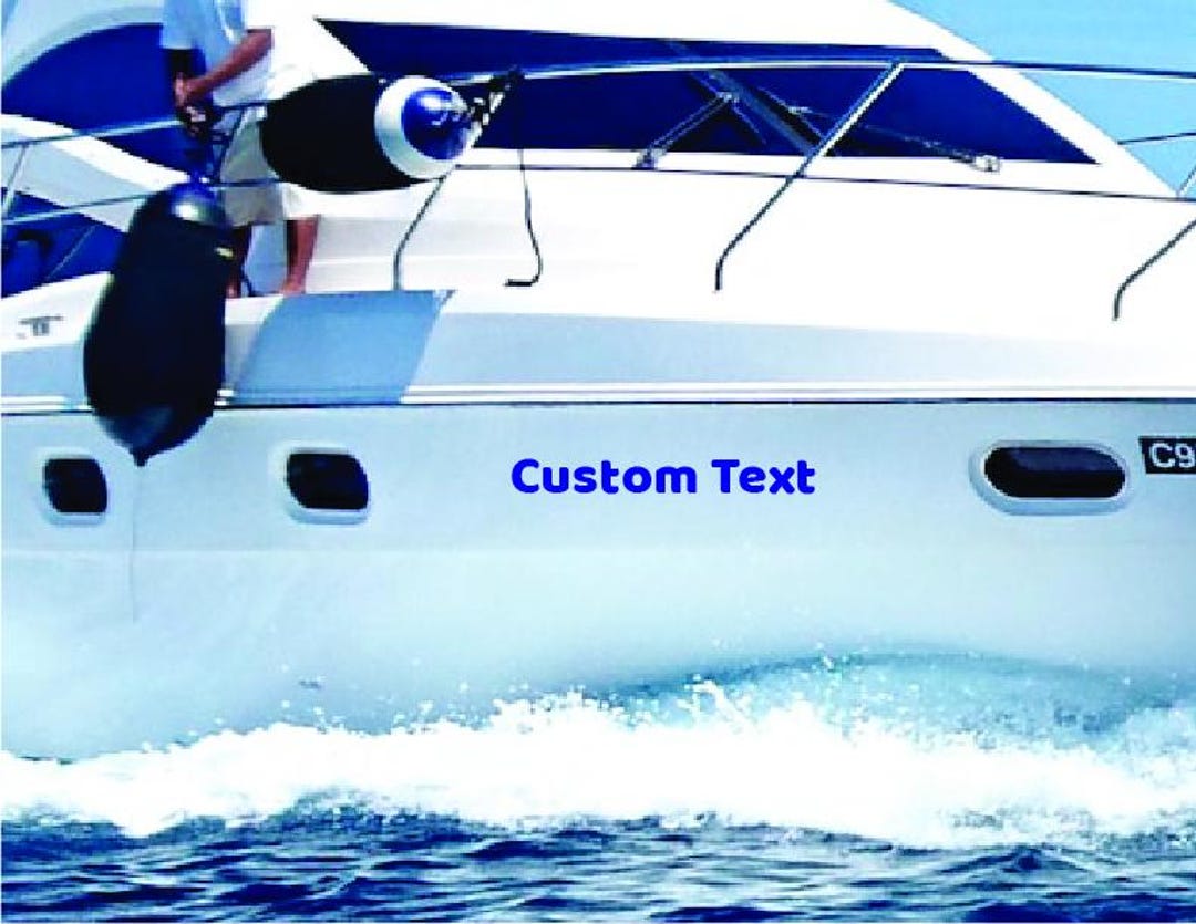 Custom Boat Name Decal | Personalized Vinyl Sticker for Boat ...