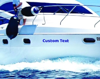 Custom Boat Name Decal | Personalized Vinyl Sticker for Boat Registration