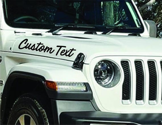 Custom Hood Name Vinyl Decals,  Personalized Vinyl Lettering Sticker, Create Your Own Customized Hood Stickers