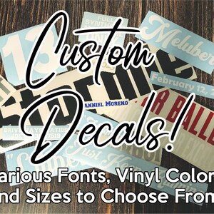 Customize Your Own Personalized Vinyl Decal, Custom Vinyl Decals, Custom Vinyl Lettering Text Decal,  Create Your Own Vinyl Design Sticker