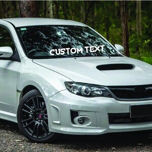 Custom Vinyl Test Windshield Banner, Create Your Own Window Eyebrow Decal, Personalized  Text Vinyl Decal Lettering