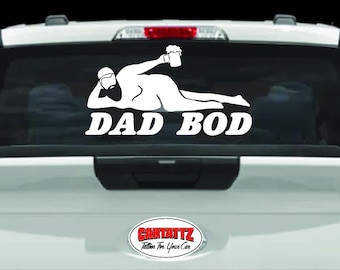 Dad Bod Decal: Funny Man Cave Sticker Gift